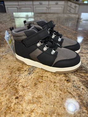 Cat & Jack Black and Gray Kids High-Top Boots